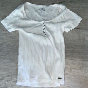 hollister white shirt, super cute i just cant be trusted wearing white lol